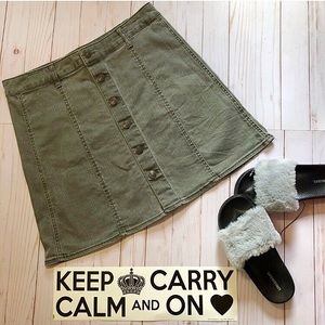 Mossimo Supply Co. Button Front Grey Skirt